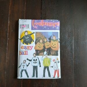 Kids Halloween Costume Sewing Pattern Pumpkin, Spider, Ghost, Ball